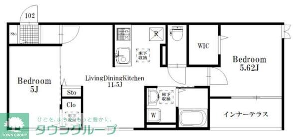 ソル プエンテ六町の物件間取画像